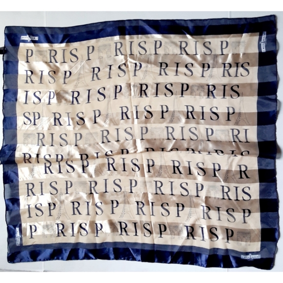 J. Mico Sancho Eiffel Tower "R I S P" Square Scarf - Picture 10 of 15